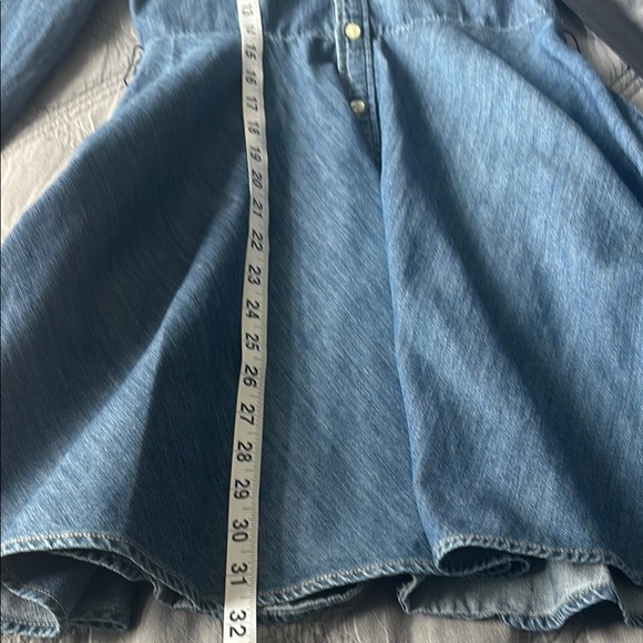 Ralph Lauren Blue Denim Long Sleeve Dress with Black Belt - Picture 9 of 17